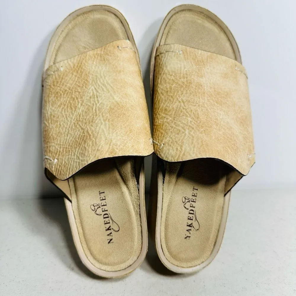 Tan Women's Slide Sandals
